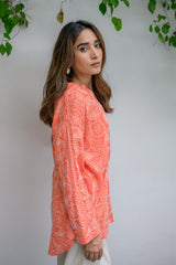 PRINTED V-NECK TOP Bano Ki Gali