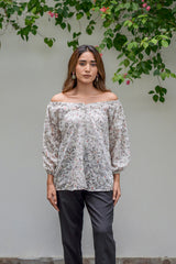 FLORAL OFF SHOULDER PRINTED TOP Bano Ki Gali