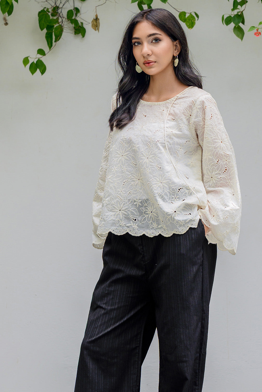 EMBROIDERED LACE TOP Bano Ki Gali