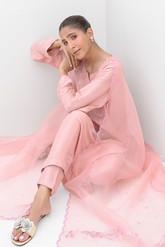 Blush Pink with Dupatta ( 3 pcs) KHUWAABNAMA
