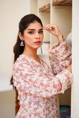 BAH-002 Off White Embroidered Suit with Dupatta | Bano Ki Gali