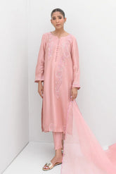 Blush Pink with Dupatta ( 3 pcs) KHUWAABNAMA