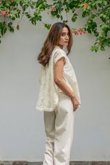 Ivory Embroidery Top Bano Ki Gali