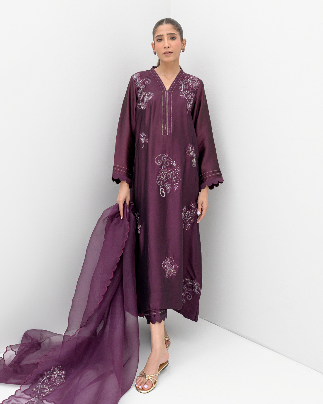 Wine Purple Sheesha Silk