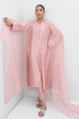 Blush Pink with Dupatta ( 3 pcs) KHUWAABNAMA